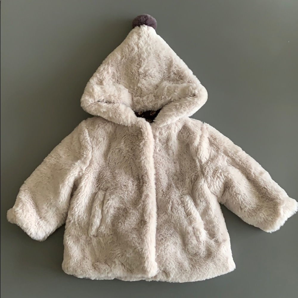 Zara baby girl pom pom outerwear